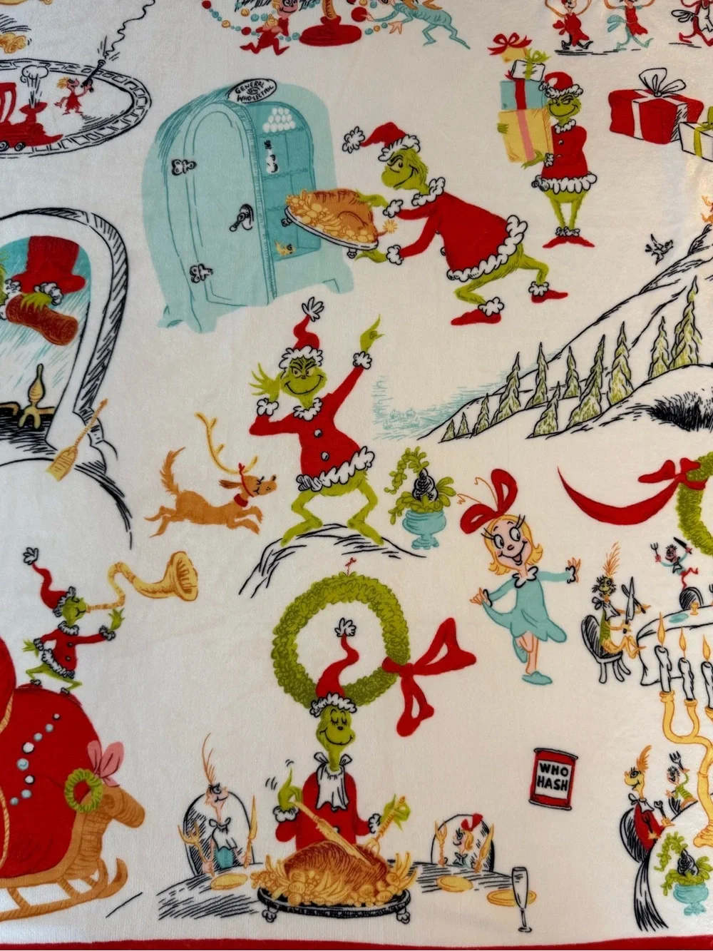 Hallmark Dr. Seuss How the Grinch Stole Christmas Fleece Blanket